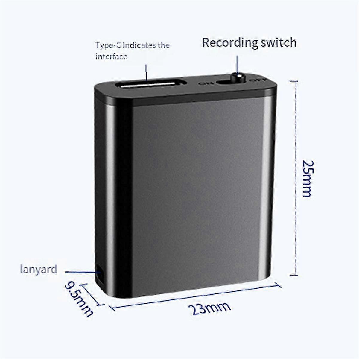 Voice Activated Recorder 0.25cm 8GB Digital Audio Recording Device with Built-in Magnet