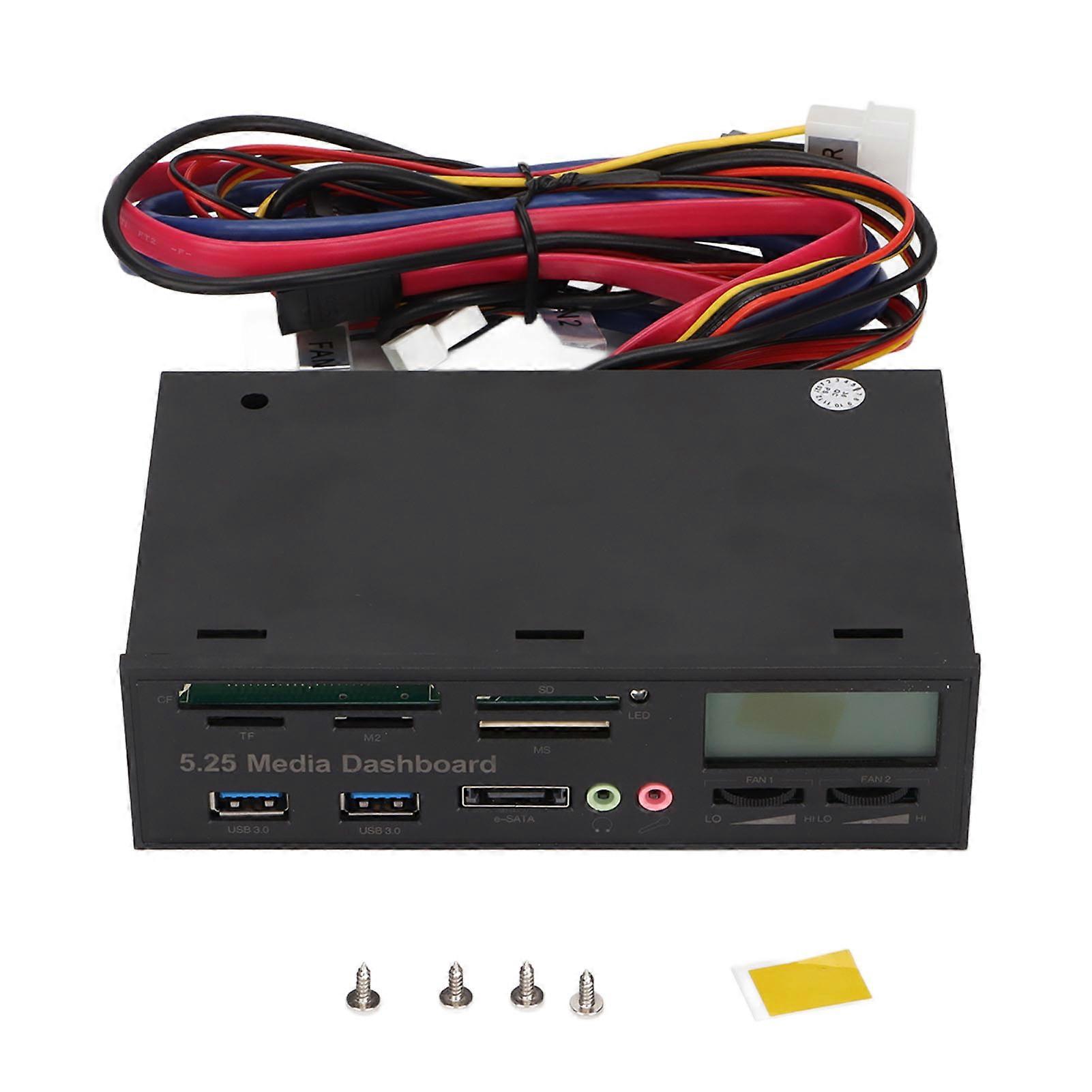 USB 3.0 Front Panel Hub 5Gbp Fast Transmission Practical Front Speaker 5.25in Panel Optical Drive Chassis Panel