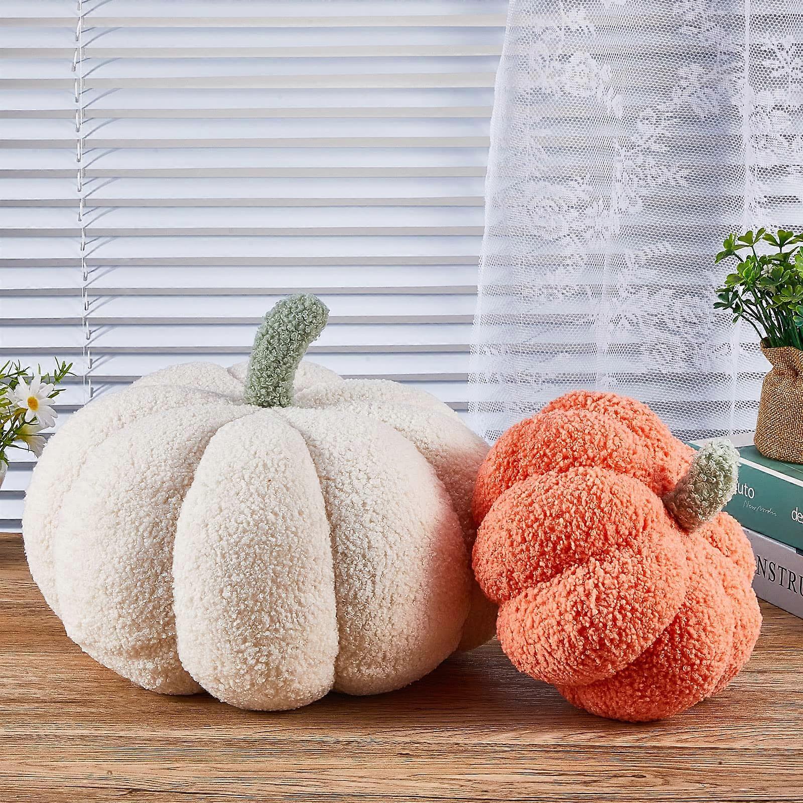 2 Pcs Soft Cute Throw for Halloween Thanksgiving 11 Inch, 7 Inch