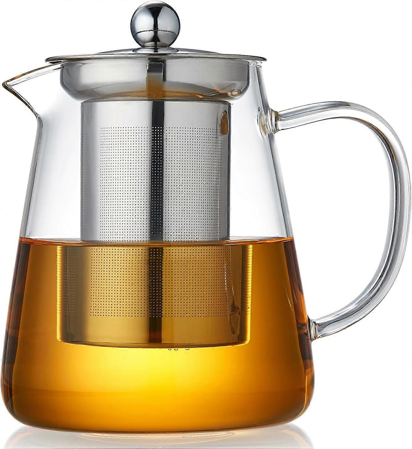 Borosilicate Glass Teapot for Stove Top 50oz [1500 ML], Heat-Resistant, Durable, Perfect for Loose Leaf Tea
