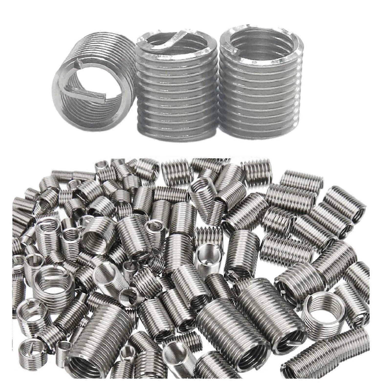 50pcs M61 1D/1.5D/2D/2.5D/3D Stainless Steel Screw Coiled Wire Helical Threaded Inserts Set Helical Coil Thread Repair Insert Kit
