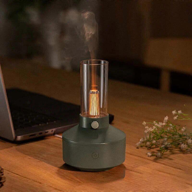Simulation Candle Light Air Humidifier 150ML Diffuser Home Aromatherapy Humidifiers Oil Diffusers Desk Atmosphere Lamp