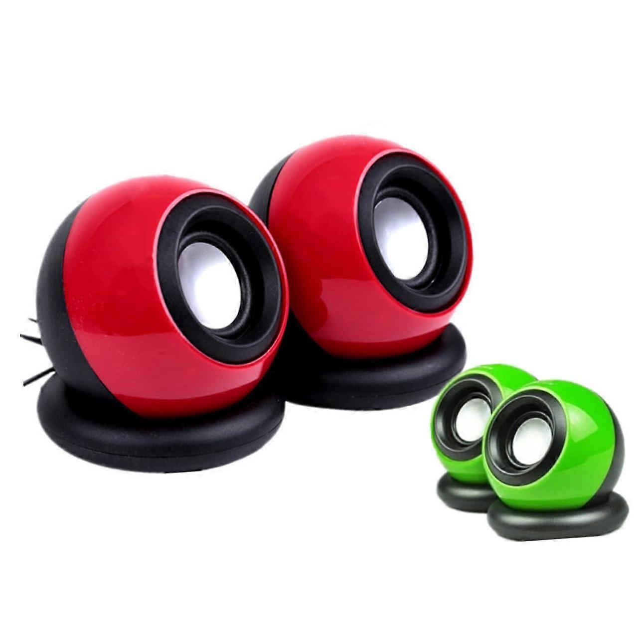 Mini Speaker Set 2x 3.5mm Desktop Computer Speakers Stereo Sound Simple Design For PC TV Laptops Compact Home Office School