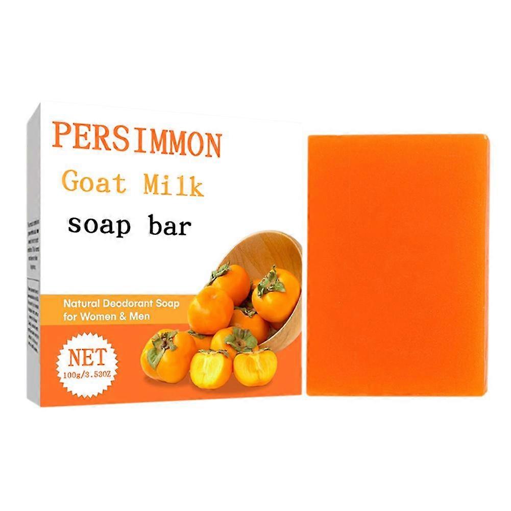 Persimmon Soap Bar for Body Odor Control, Purifying Deodorizing Face & Body Wash
