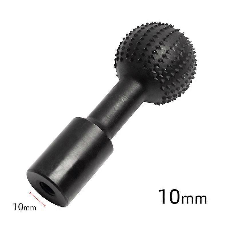 14mm Spherical File Ball Grinding Head Fine Processing Rotary Burr Rasp for Woodworking Carving Polishing Rotary Ball File File Handles (Black)