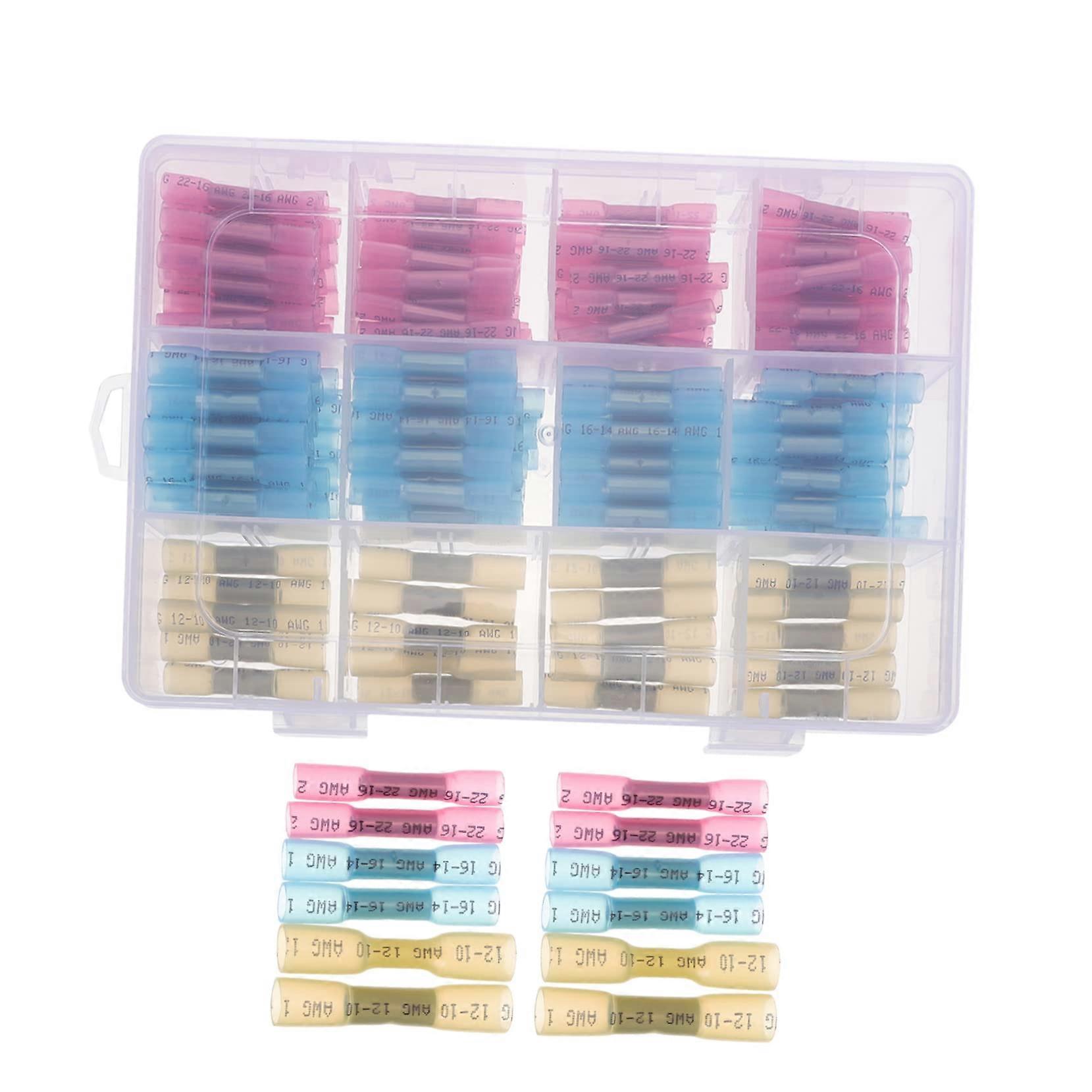 Heat Shrinkable Terminal Connector Kit 200pcs Insulated Electrical Connectors for Wire Splicing and Termination