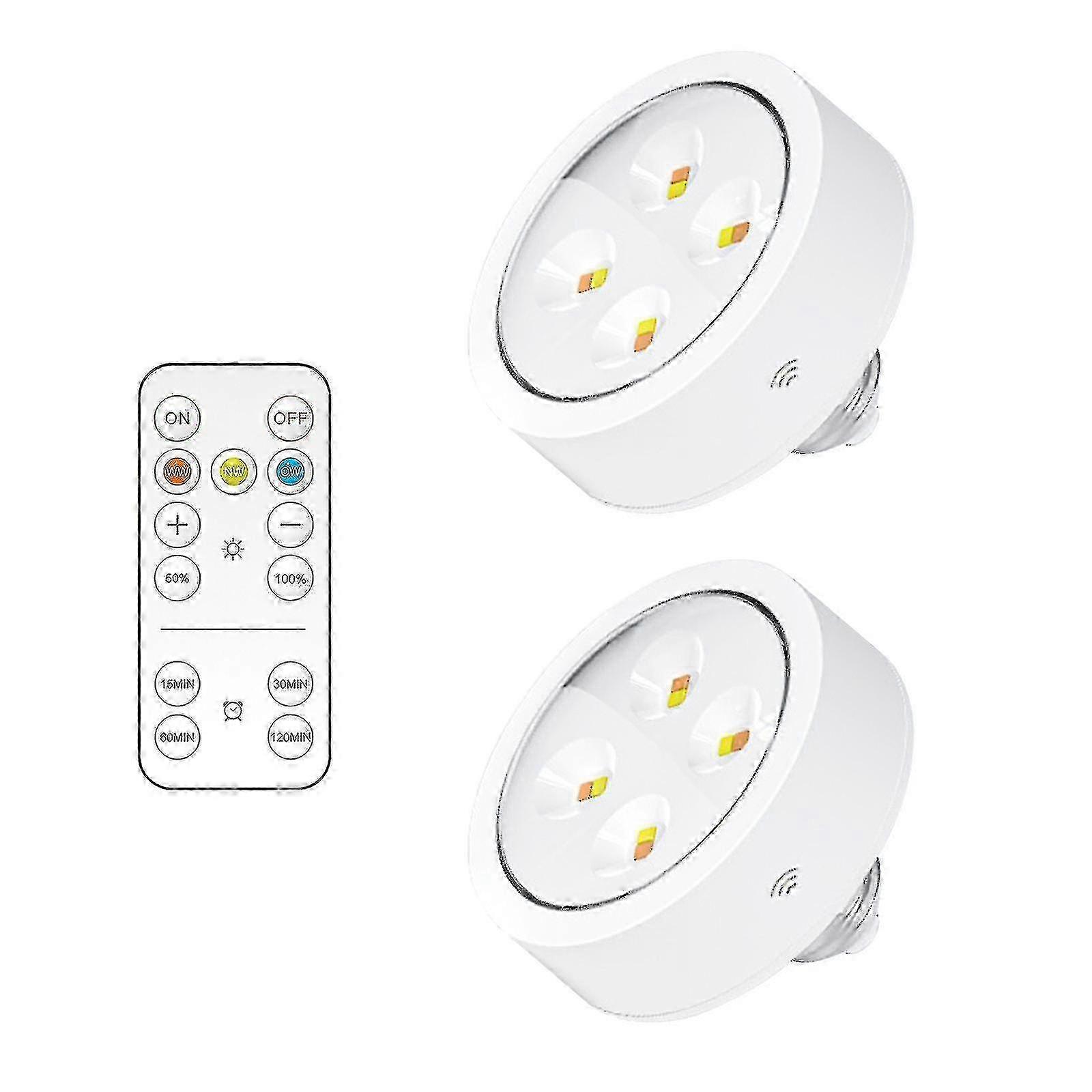 Luz de disco LED que funciona con batería con control remoto, atornillado E26 para apliques de pared