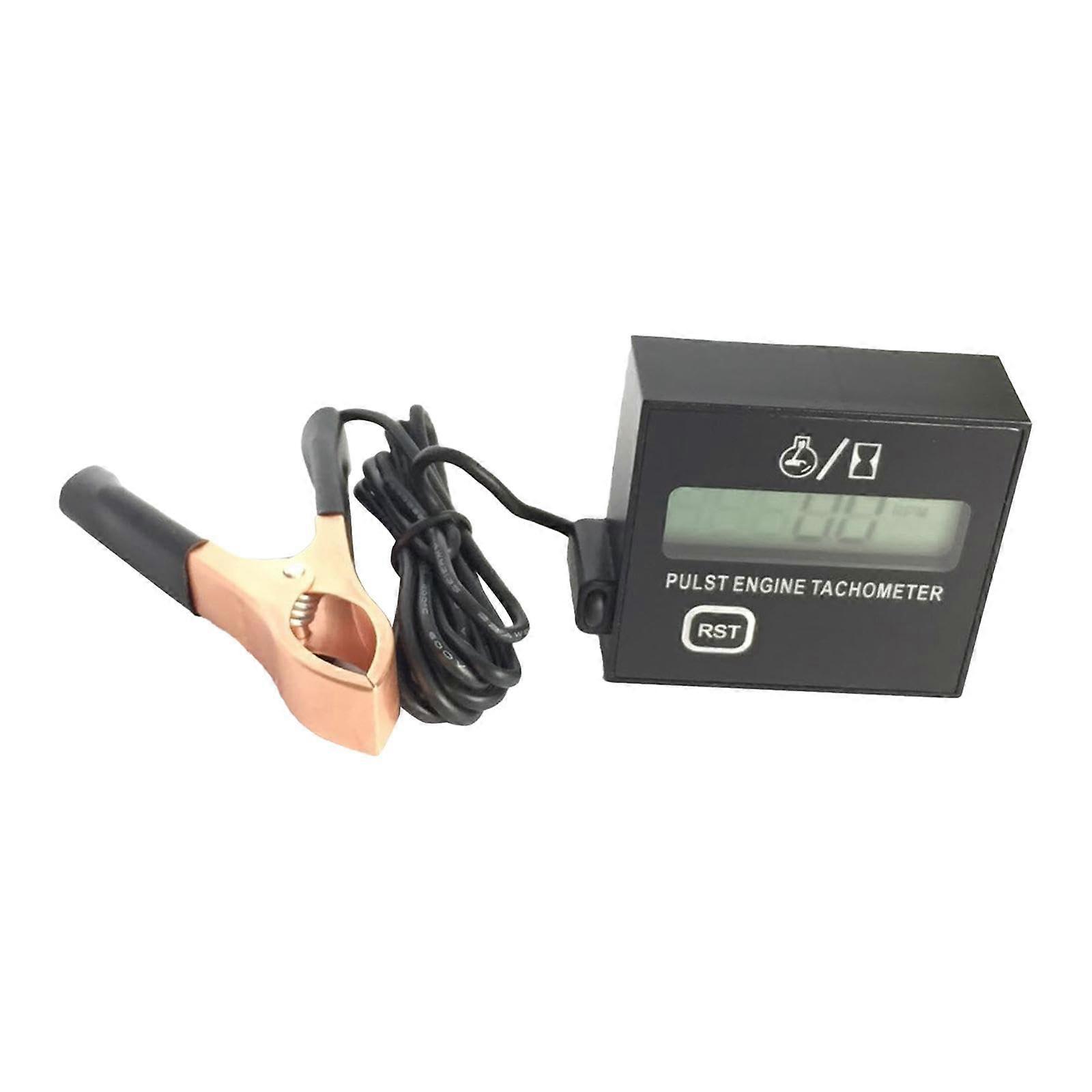 Digital Chaaw Tachometer Hour Meter for Tractor, RV, Generator, and Boat - Single Button Speed Gauge, Waterproof Design