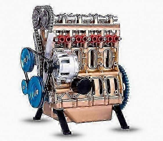 8-Cylinder Full Metal Car Engine Model, Resin Car Engine Model Kit