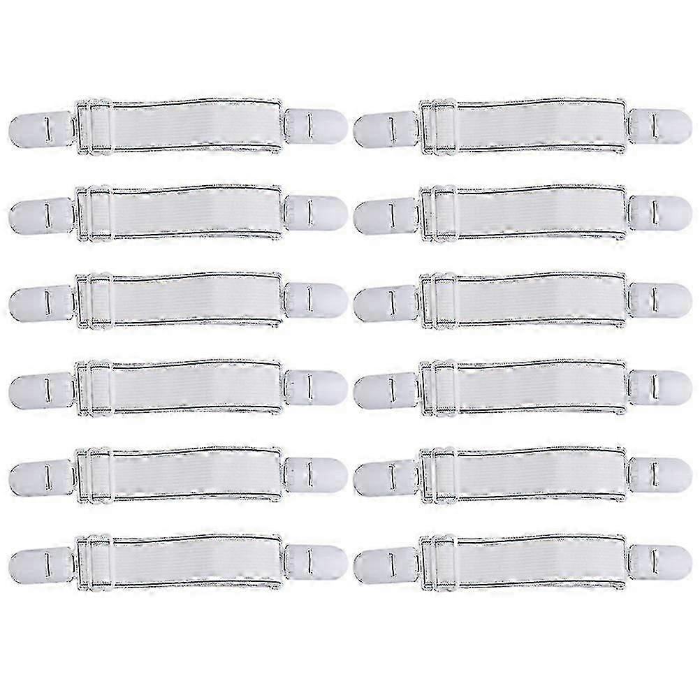 12pcs Bed Sheet Straps Fitted Sheet Clips Straps Bed Sheet Fasteners Clips