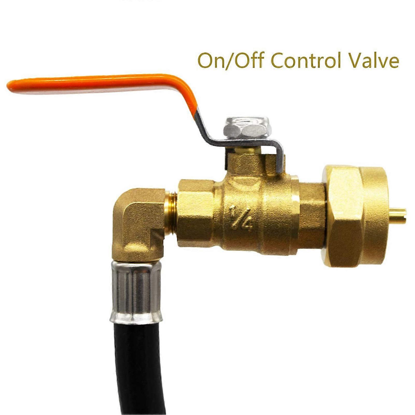 Propane Refill Adapter Hose 39.3in Propane Extension Hose Propane Refill Hose with ON-Off Control Valve For Outdoor Camping Cooking Accessories