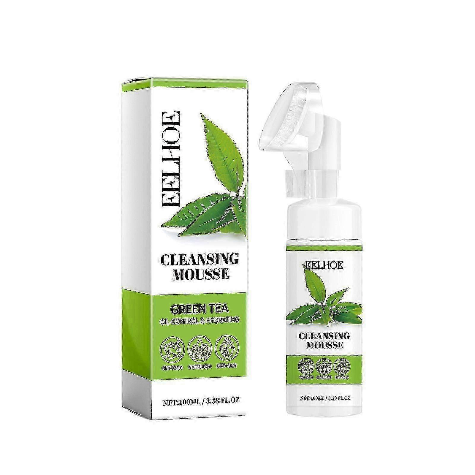 Green Tea Cleansing Mousse, A Deep Cleansing Facial Cleanser With Refreshing Oil Control And Wrinkles Reduction