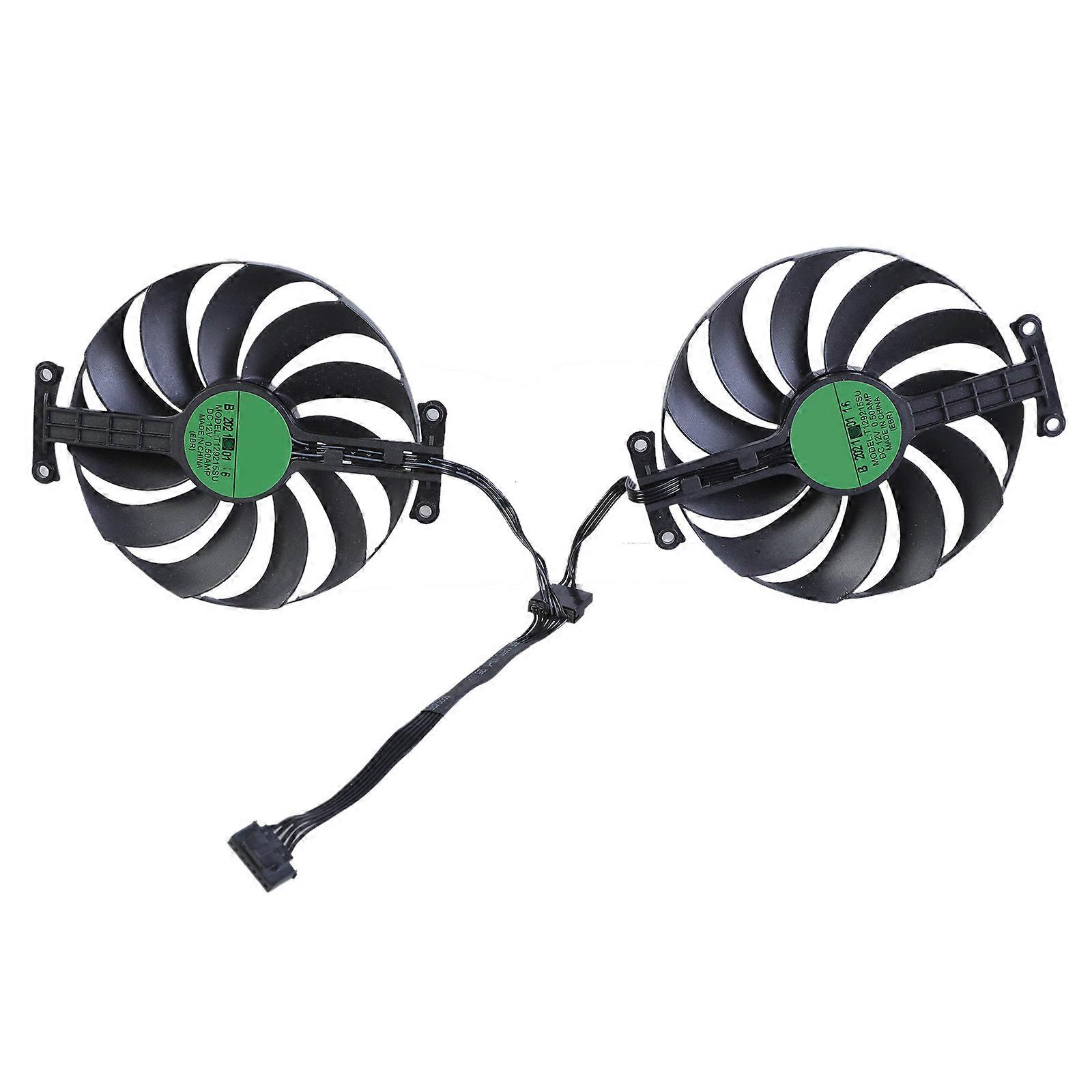 2Pcs T129215SU Video Card Fan Graphics Card Cooling Graphics Card Radiators Replacement for RTX3070 Graphics Card
