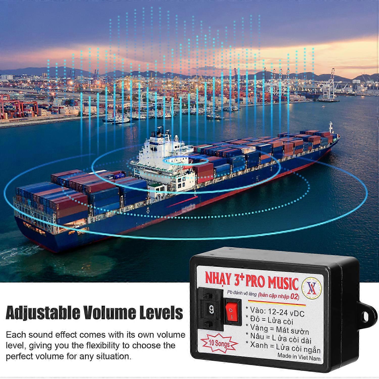 Car Horn Controller Electric Horn Speaker Sound Control Unit with 10 Sound Effects Switching 12-24V 