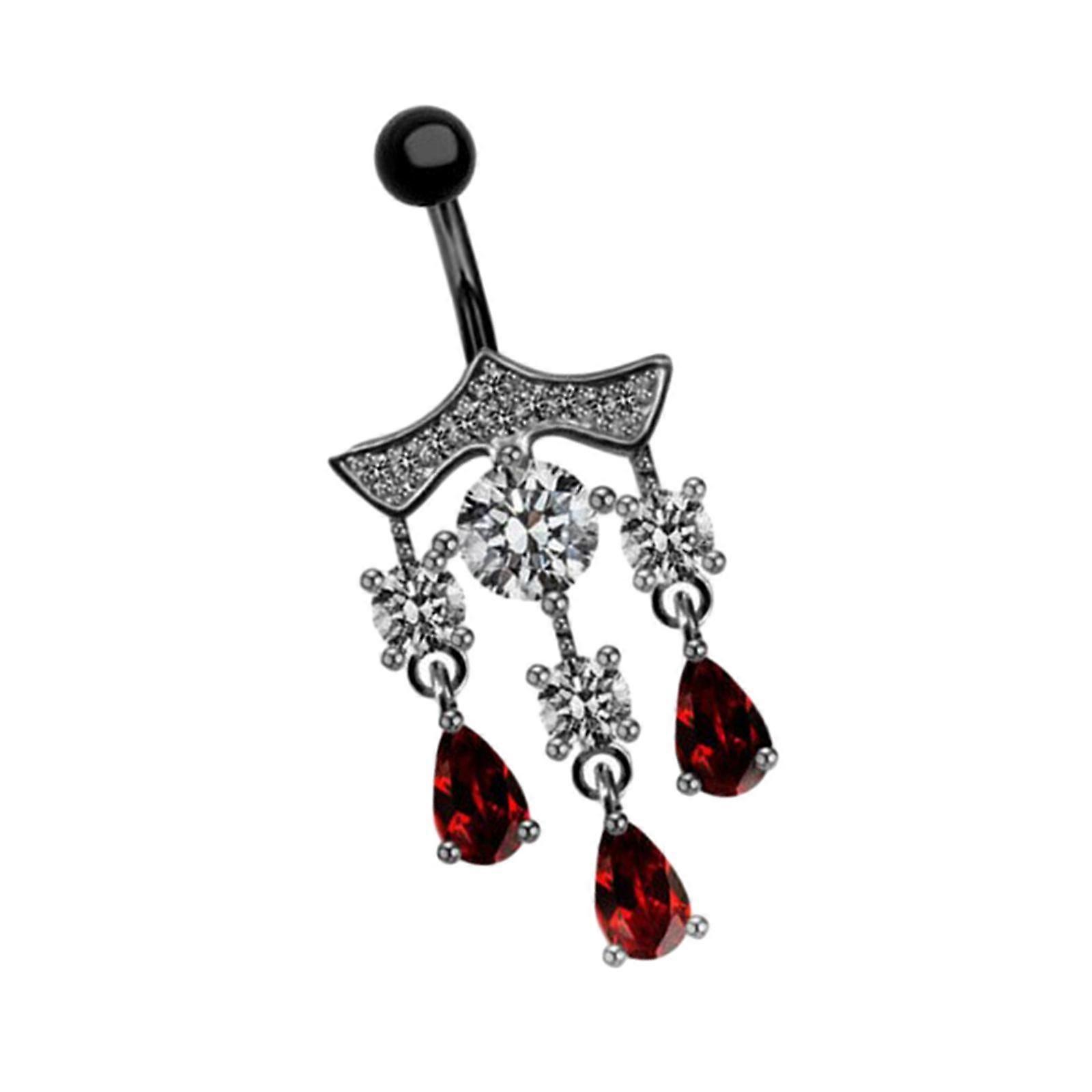 Göbek Deliği Yüzük Dangle Sarkan Göbek Yüzük 14G Uzun Göbek Piercing Takı için