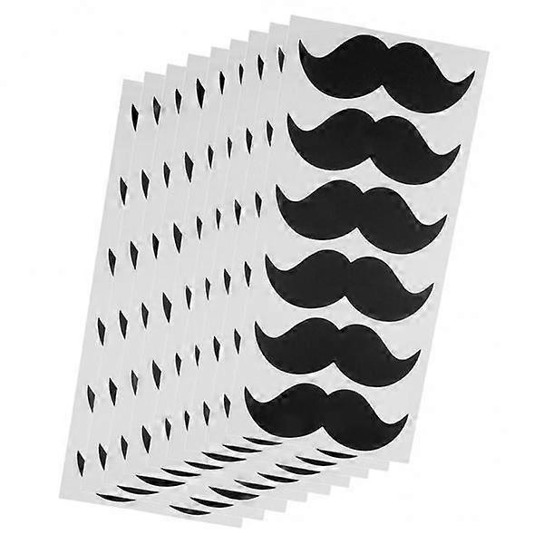 3x 9 Sheets Funny Mustache Mustache Decal