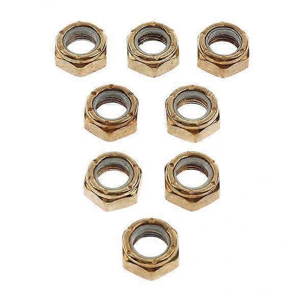10x 8pcs Skateboard Axle Nuts Longboard Mounting Screw Nuts Cruiser Kingpin