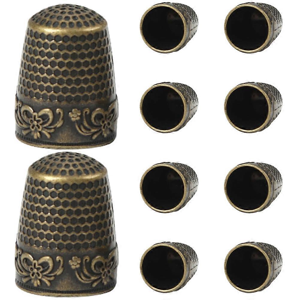 Copper Sewing Thimble Vintage Style Finger Protector Lightweight Portable Guard for Cross Stitch Knitting Hand Sewing Accessories