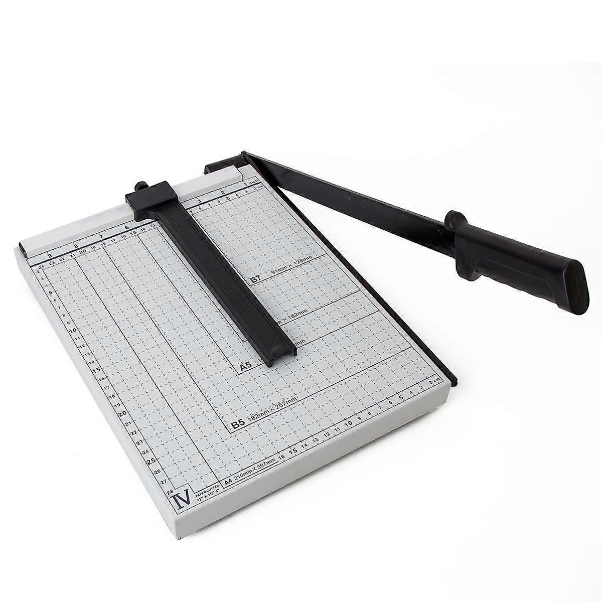 Paper Cutter, A5 A4 Multifunctional Guillotine Slicer with Gridlines, White