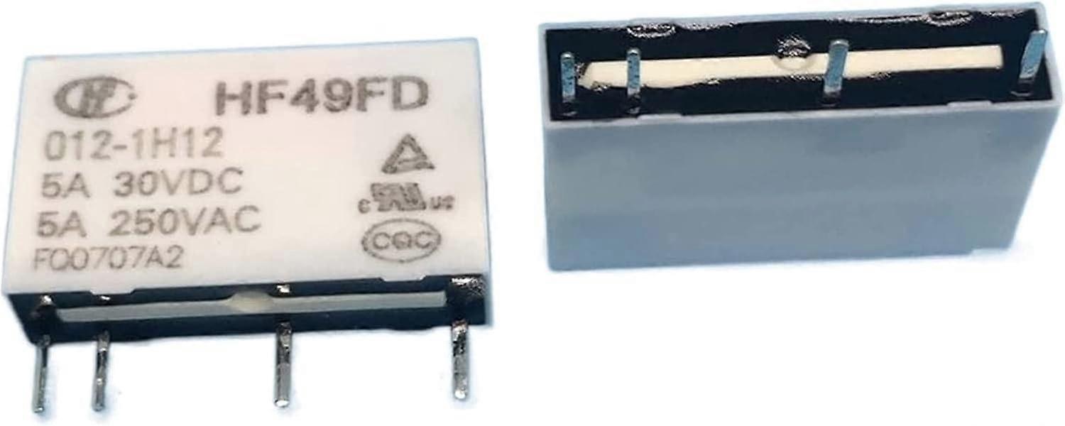 HF49FD-012-1H12 Relay 10pcs DC12V 5A 4PIN JZC-49FA-012-1H1 Compatible Replacement 10 Amp Relay Module