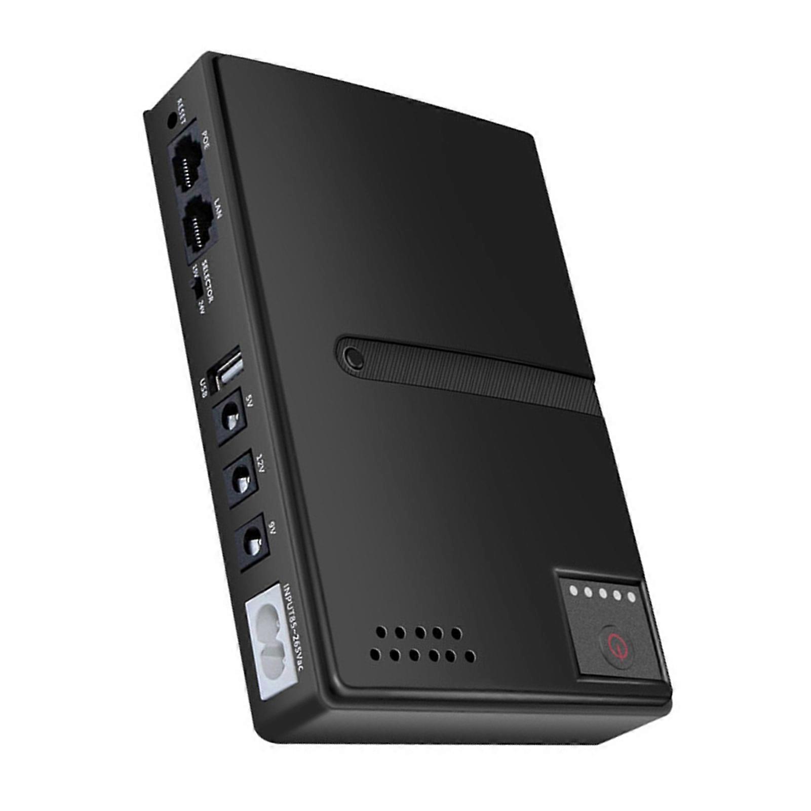 Uninterruptible Power Supply 15V 24V POE 5V 9V 12V USB 18W Output DC UPS Battery Backup for Camera Router Optical Modem EU Plug