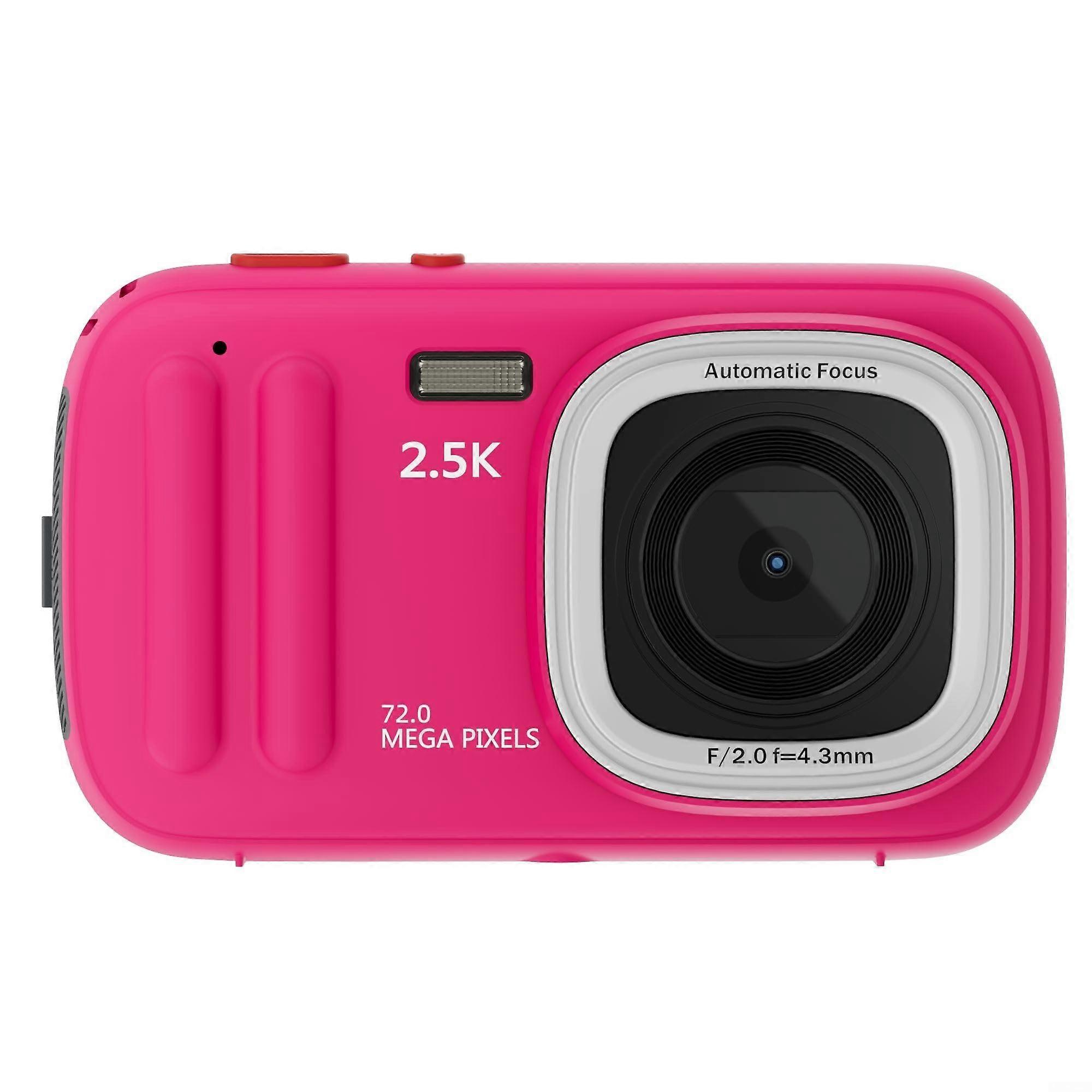 XJ04 Portable Mini Kids Camera with 2.5K HD Photography, Video, Autofocus, and Monocular Functionality (Red)