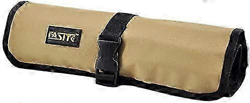 Rolling Tool Pouch with Multiple Pockets Organizer, Dark Yellow