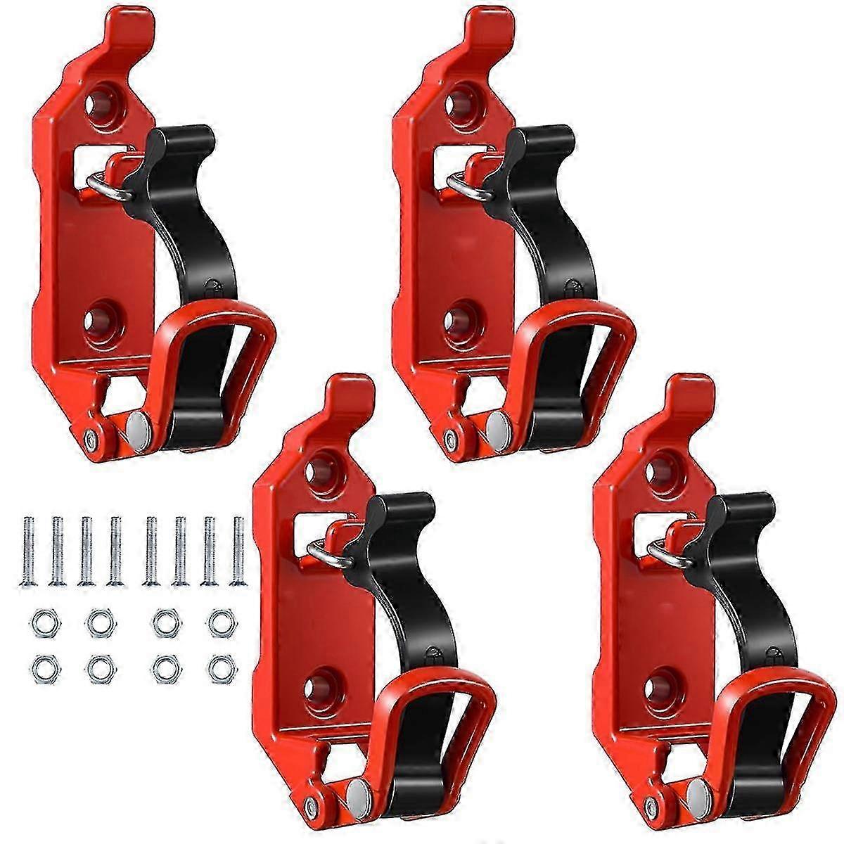 حامل مجرفة رف السقف ، بناء مطاطي معدني ، أقواس مثبتة على الحائط ، طقم حامل التحرير السريع لأدوات مختلفة