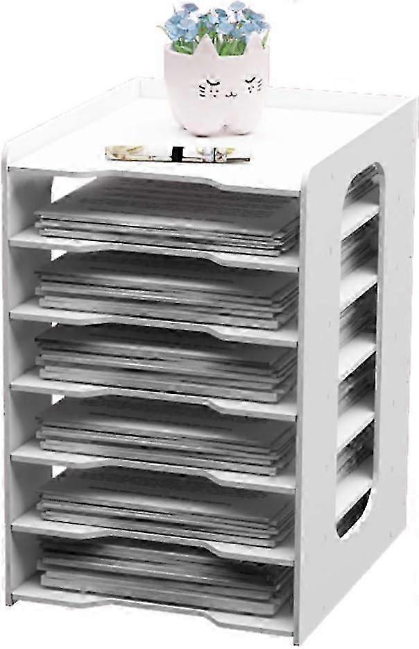 Desktop File Organizer for Office Desk with Letter Tray and A5 Paper Holder for Document Storage Solution
