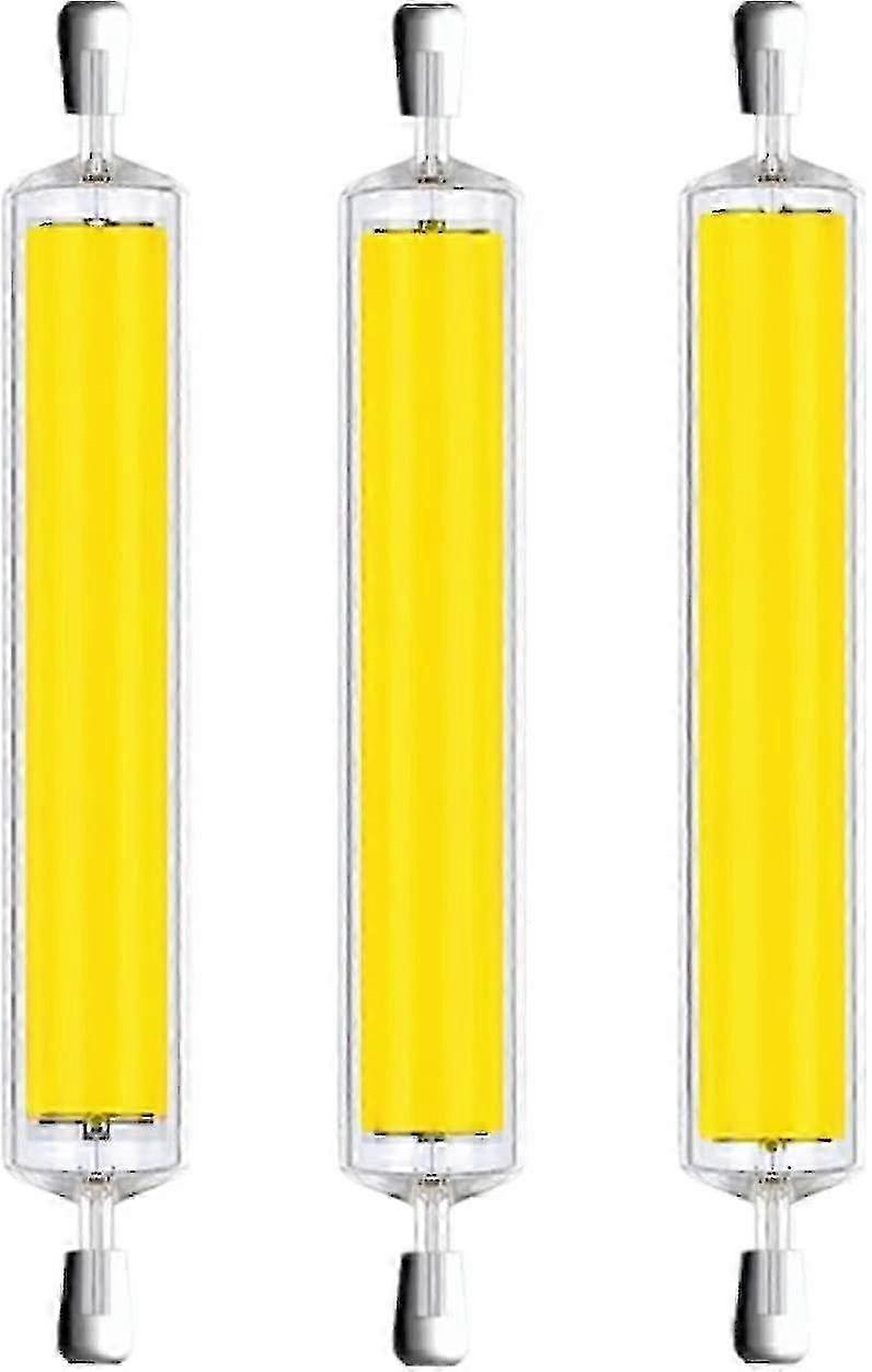 Lâmpada Halógena LED R7s 360 Ângulo de Feixe Tubo de Vidro COB Luzes 220V Lâmpada de Substituição para Casa 3 Pack Branco Quente 3000K 50W 118mm Compatível com Dimme