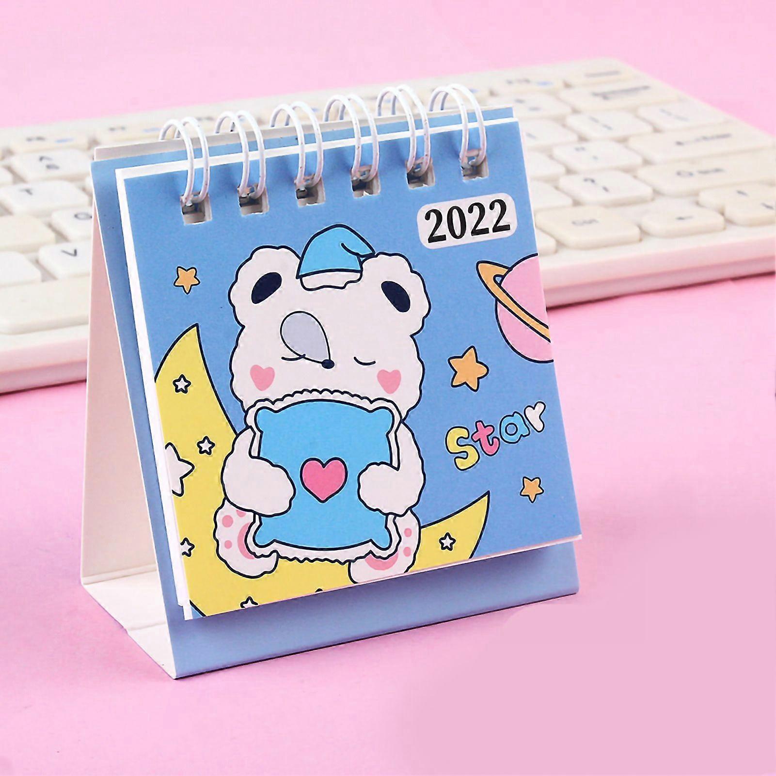 2025 أحدث نموذج تقويم مكتب صغير لعام 2022 نمط كرتون رائع