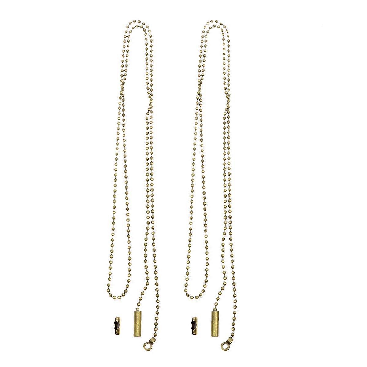Bronze Fan Pull Chain with Connector Beaded Extension for Ceiling Fans, Wall Lamps, and Bedside Lights – Easy Install Replacement for Lighting and