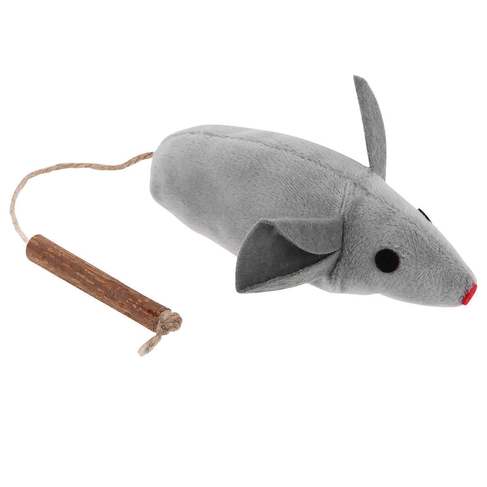 Interactive Mouse Cat Toy For Cats And Kittens Grey 12.00X5.00X4.00Cm Catnip Interactive Play 1Pack