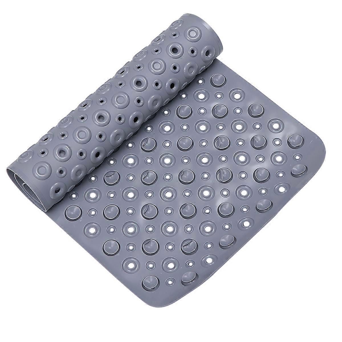 Bathtub Mat Grey with Suction Secure for Bathroom Use Non Slip Floor Mat