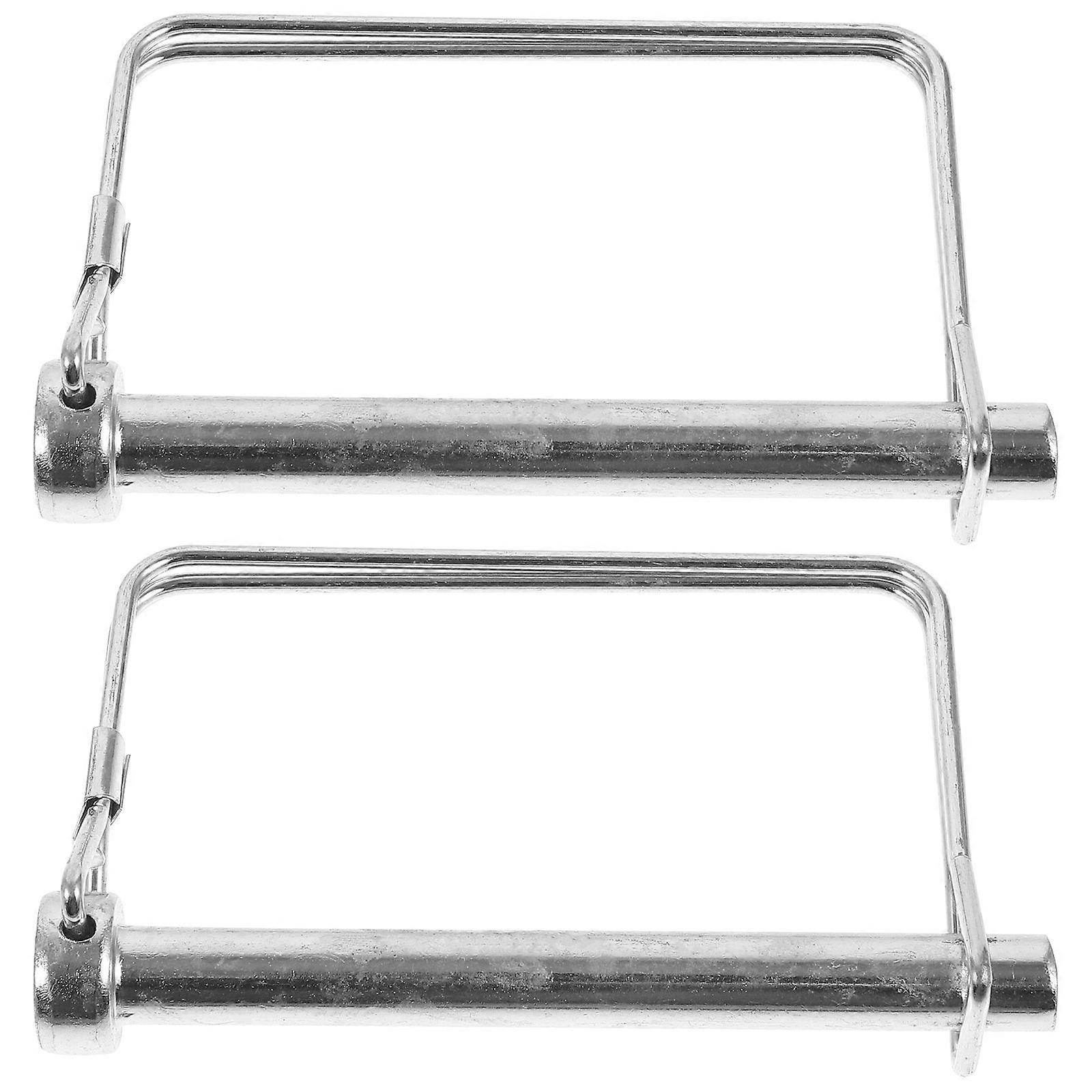 Trailer Coupler Pin Locking Mechanism Heavy Duty Pins Square Shape Zinc Alloy Material Farming Gardening 2Pack