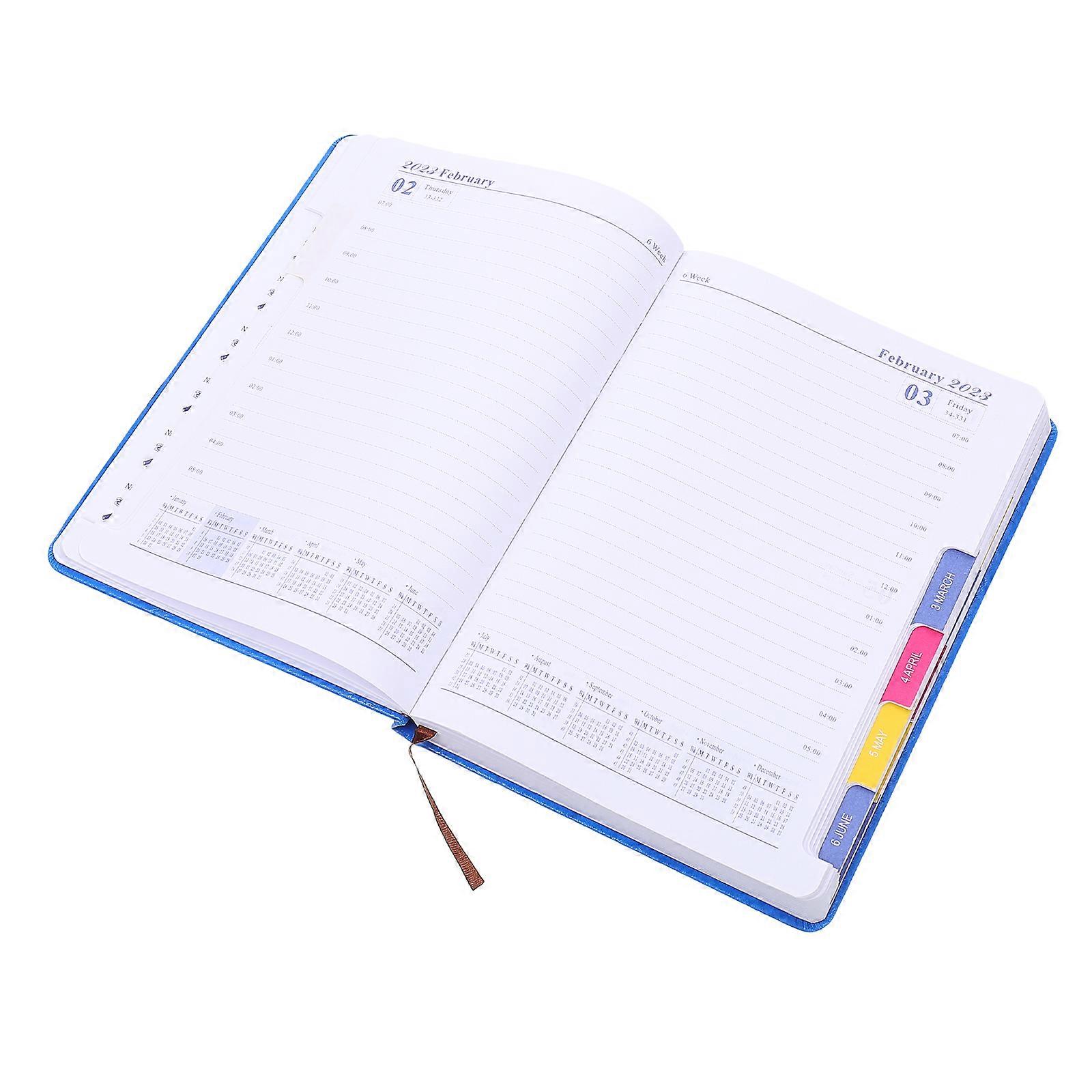 Planner Book Academic Planner 2023 Daily Plan Notebook A5 Size Blue Color For Goal Setting And Note Taking 1Pcs