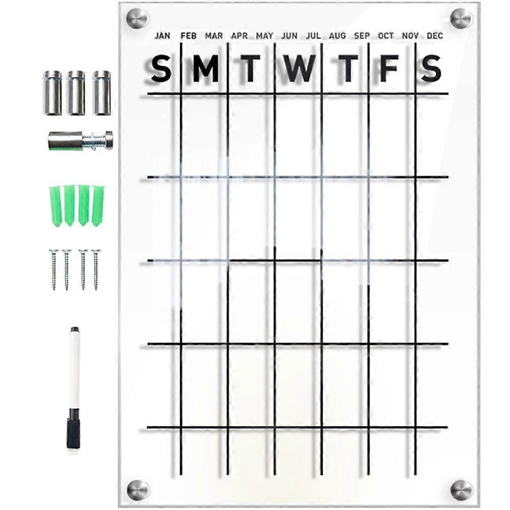Small Whiteboard Weekly Planner Rectangular Shape Note Taking 1Set