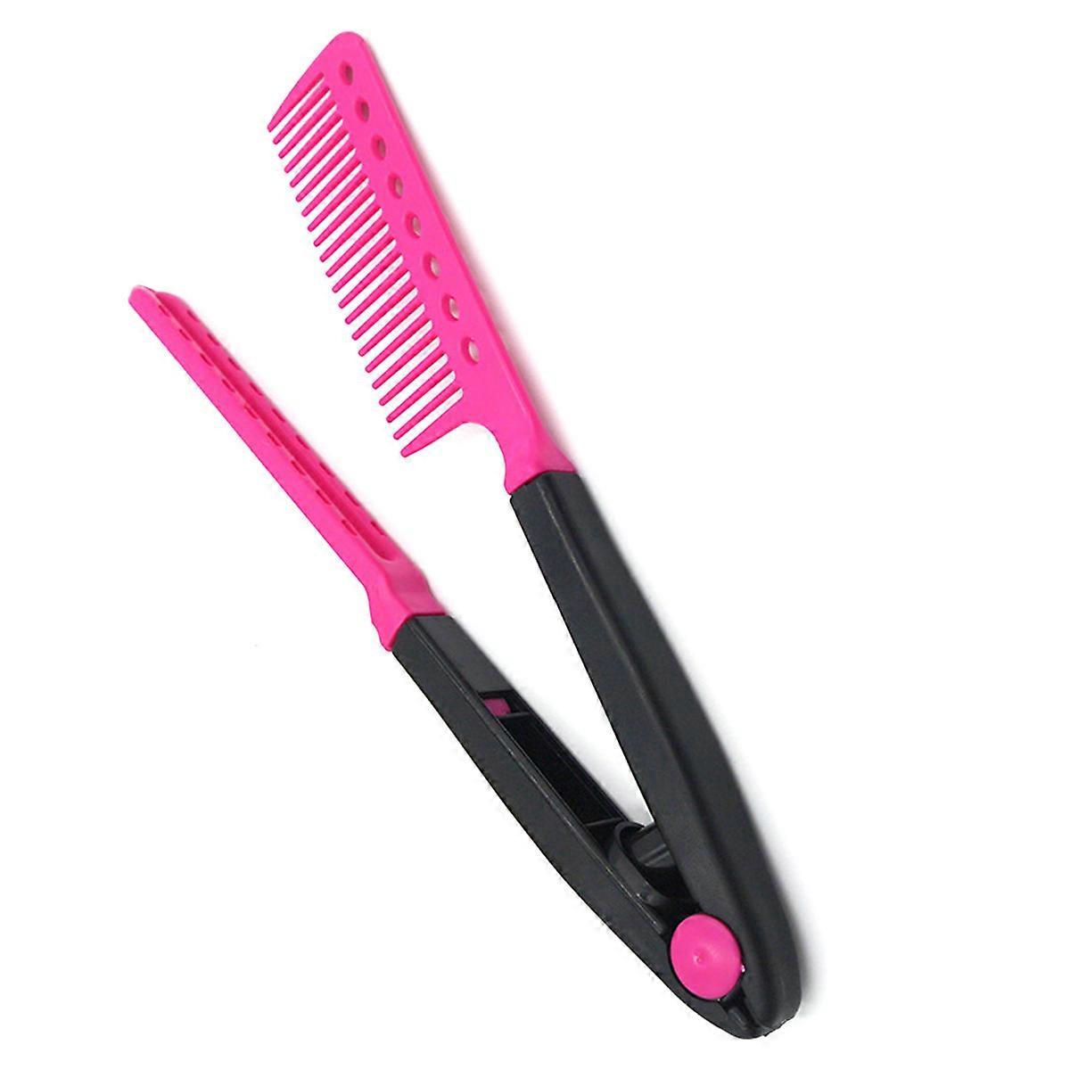 Shape Folding Hair Brush and Straightener Comb – Professional Hair Styling Tool for Detangling, Reducing Breakage, Suitable for All Hair Types,