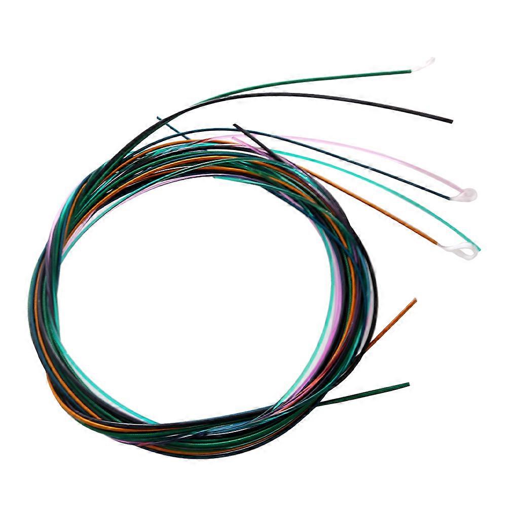 Guitar Parts Replacement Folk Guitar Strings Set Assorted Color 94x0.1cm Resonant Sound 1Set