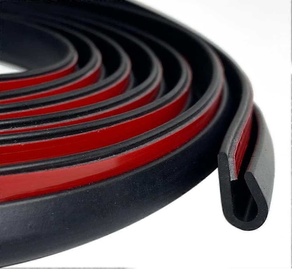 2025 Latest Model Rubber Edge Trim Black, U-Groove Rubber Sealing Strip Self