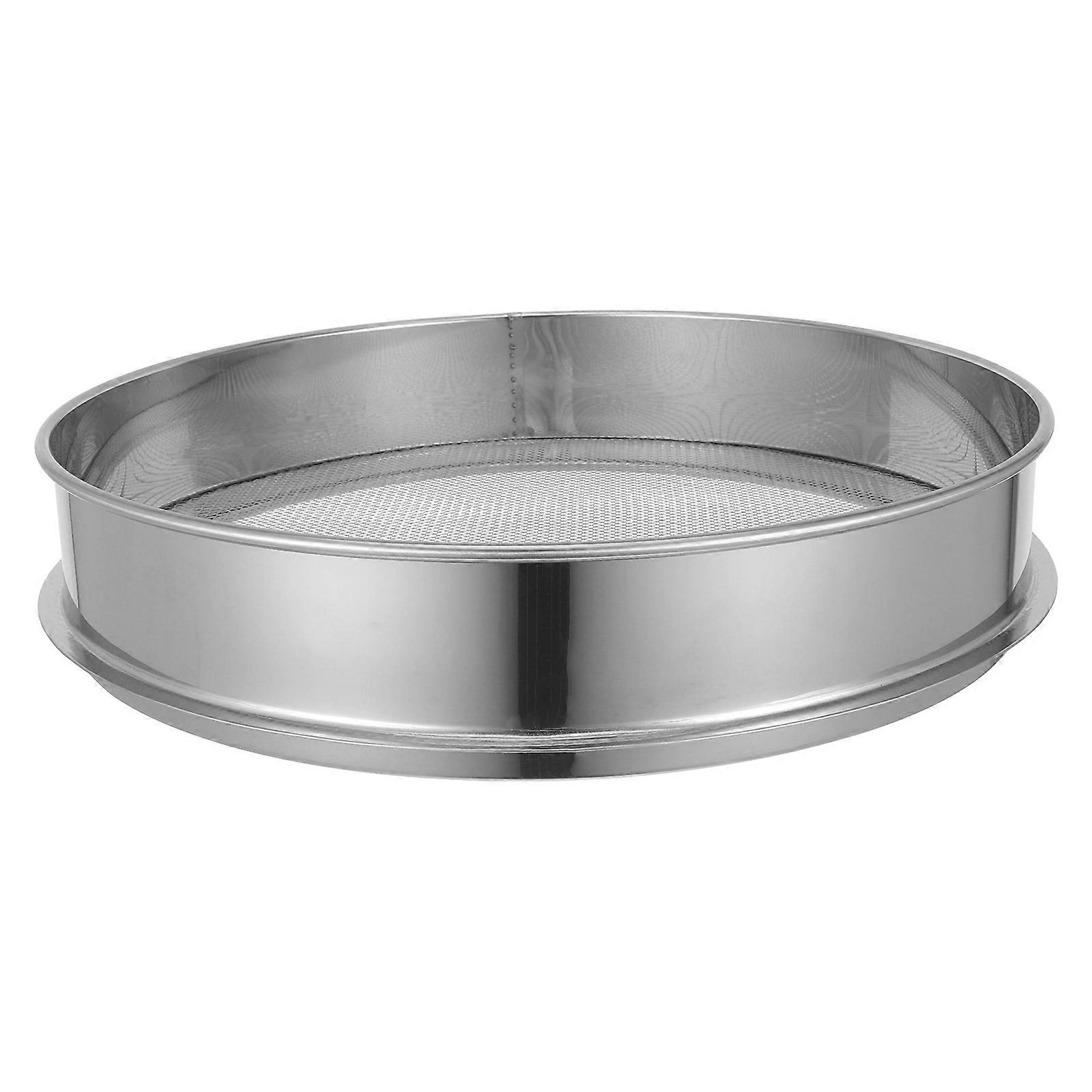 Stainless Steel Garden Sifting Pan with Mesh Sieve for Soil, Rocks, and Compost – Durable Tool for Efficient Filtration and Easy Cleaning