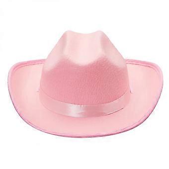 Cowboyhatt - Rosa Bandet Kant Rosa Cowboyhatt - One Size