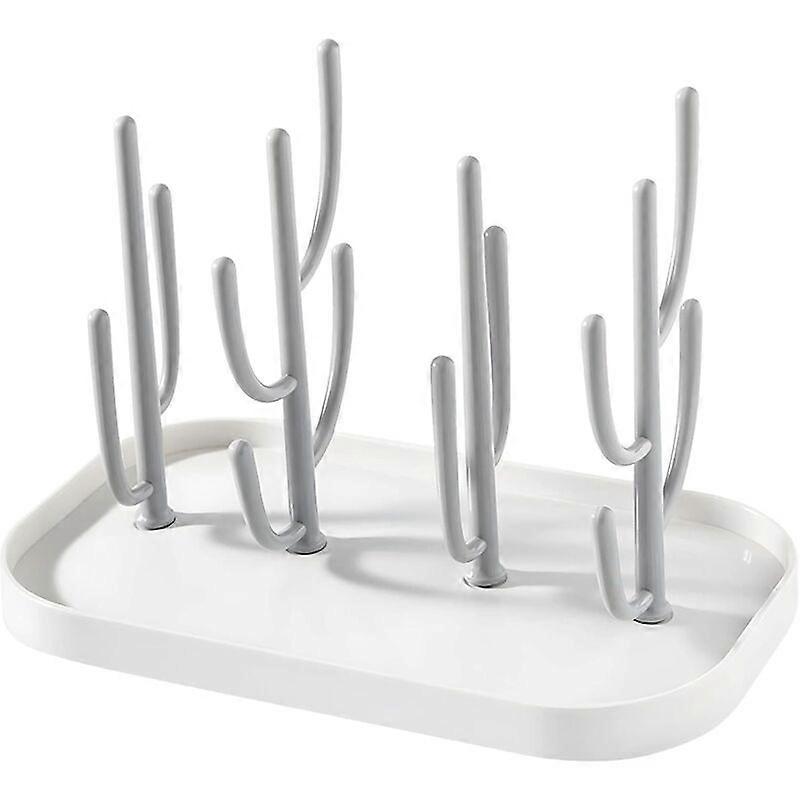 Baby bottle drying rack, bottle drainer, biberons tree, (gray)