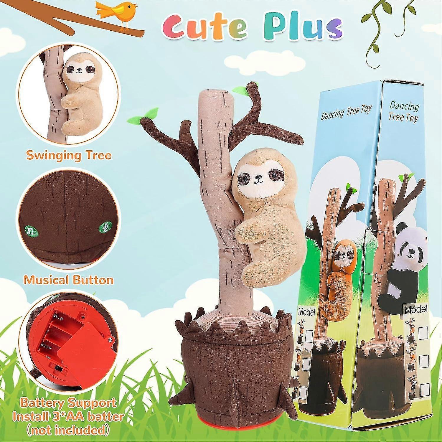 Cute Sloth Stuffed Animals - Dancing Cactus Toy, Mimicking Features