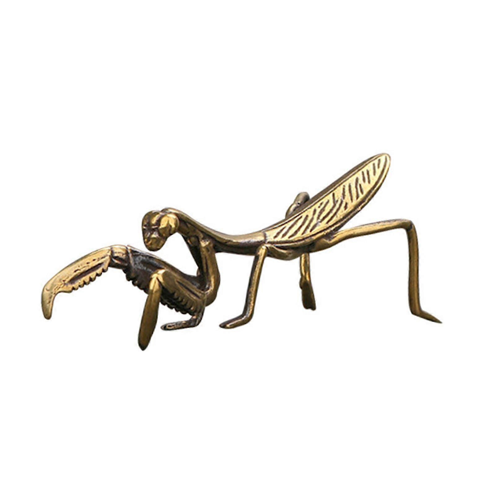 2025 Latest Model 3D Mantis Figurine Excellent Workmanship Brass Tea Pet Mantis