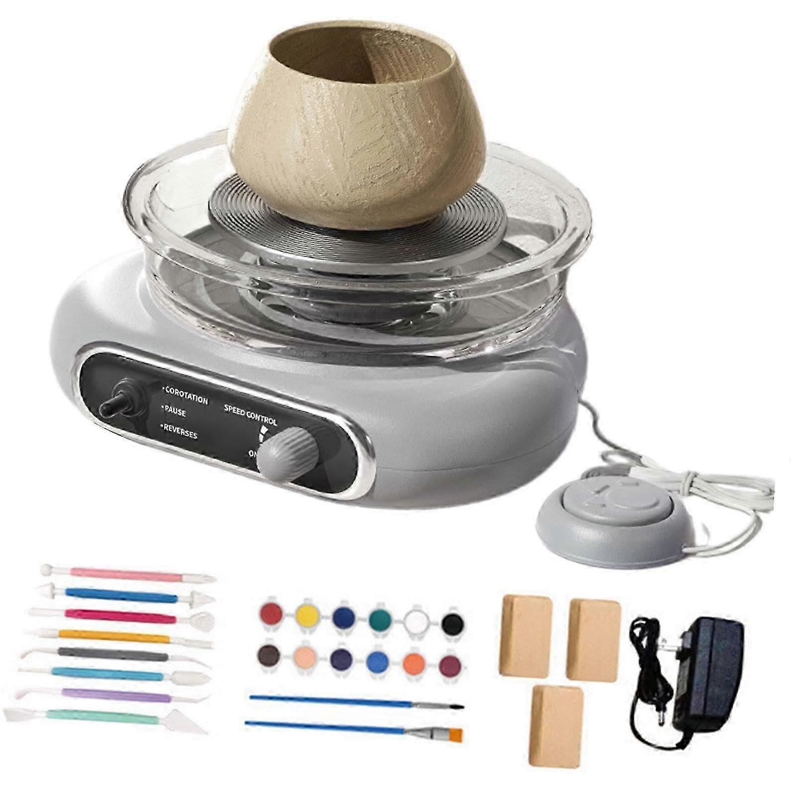 2025 Latest Model Mini Pottery Wheel Kit Clay Forming Adjustable Speed Ceramic
