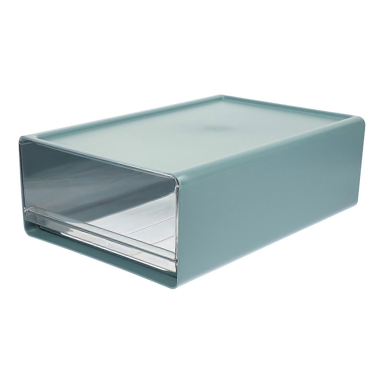 Desk Organiser Tray Household Drawer Box Home Use Blue 33.5X22.8X11.8CM Multi-layer Storage 1 Set