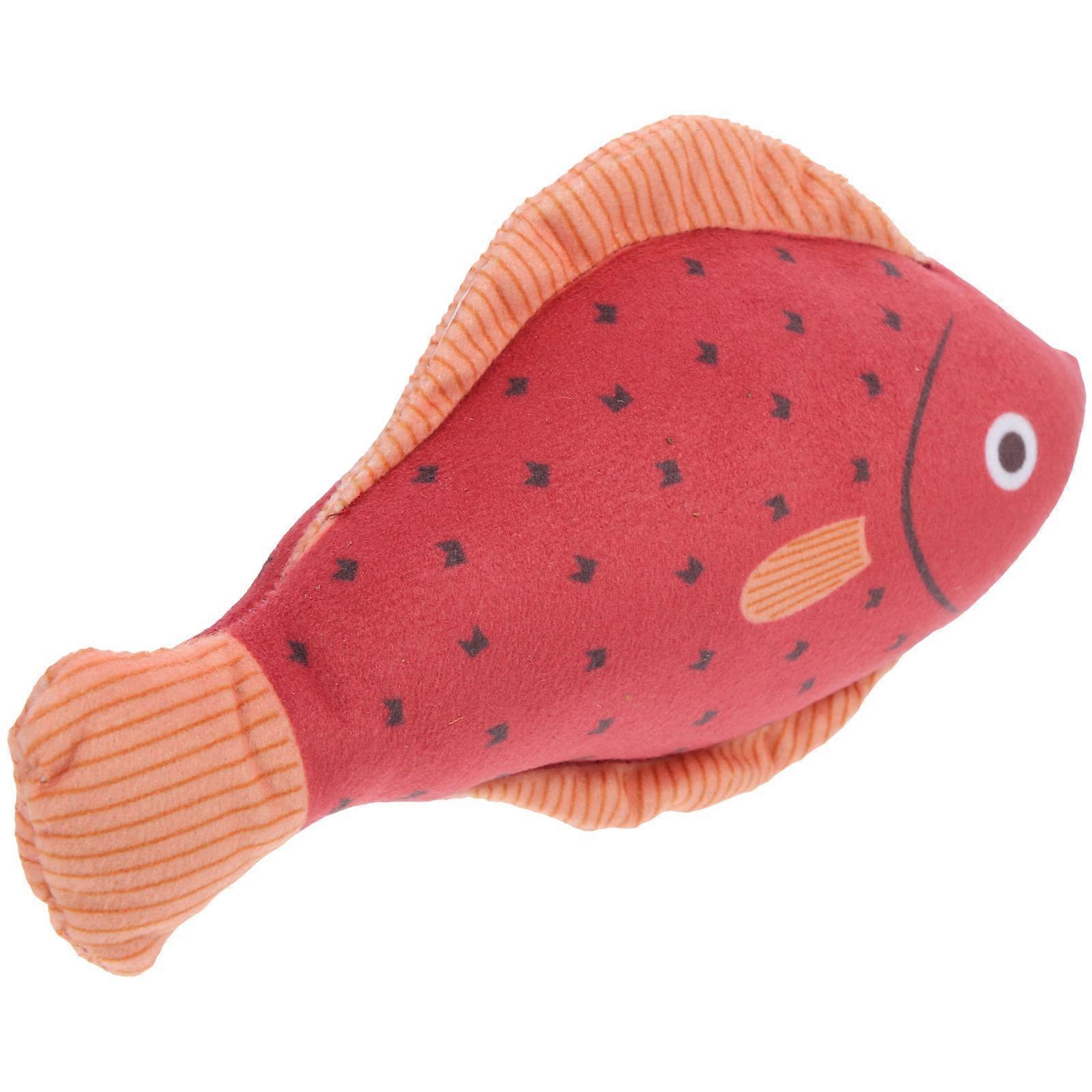 Funny Cat Toy Interactive Plush Catnip Toy Pet Chewing Toy Biting Loneliness Reduction Red 20x8cm 1Pack