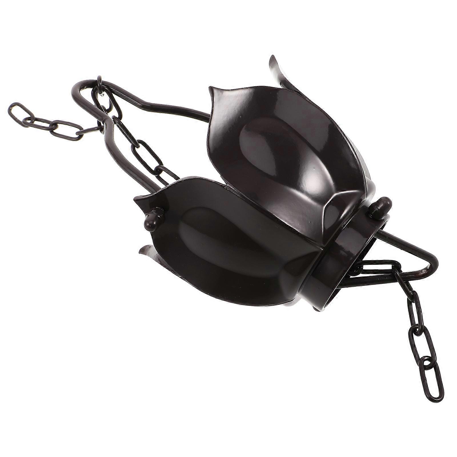 Rain Chains For Downspouts Decorative Rain Chain For Courtyard Black 40.00X12.00X12.00Cm Aluminium Alloy Prevent Water Accumulation 1Pack
