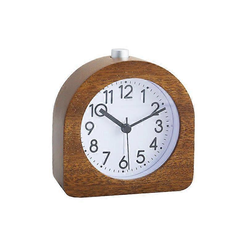 Alarm Clock with Light, Silent Alarm Clock, Sound Alarm Clock, Solid Wood Silent Retro Desk Clock, 9644101mm